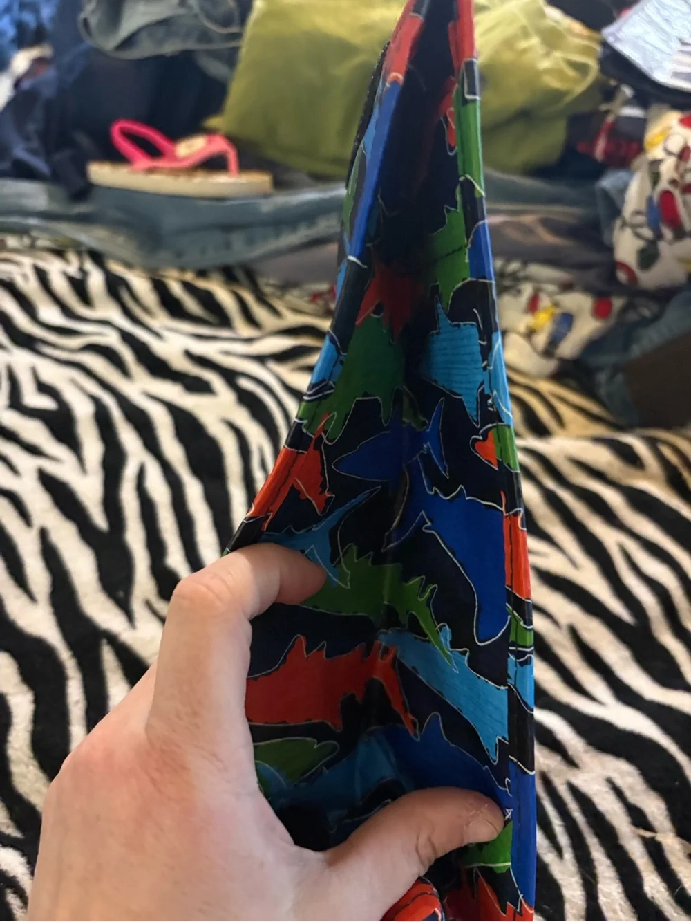 Shark Print Vinyl lunch Tote - Multicolor waterproof insulated